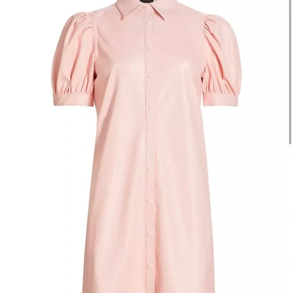 Alice + Olivia Jenn Faux Leather Mini Dress